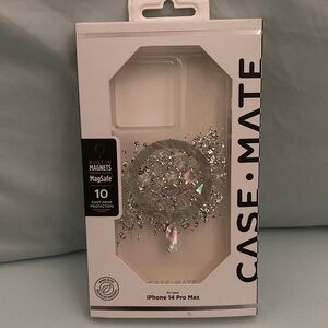 🟢 (2/$5) Case-Mate iPhone 14 Pro Max Case - Silver Glitter